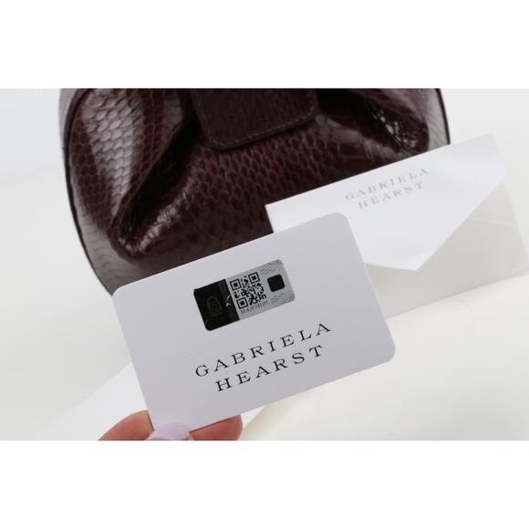 Gabriela Hearst Demi Bag Brown Snakeskin Leather Top Handle - Picture 13 of 16